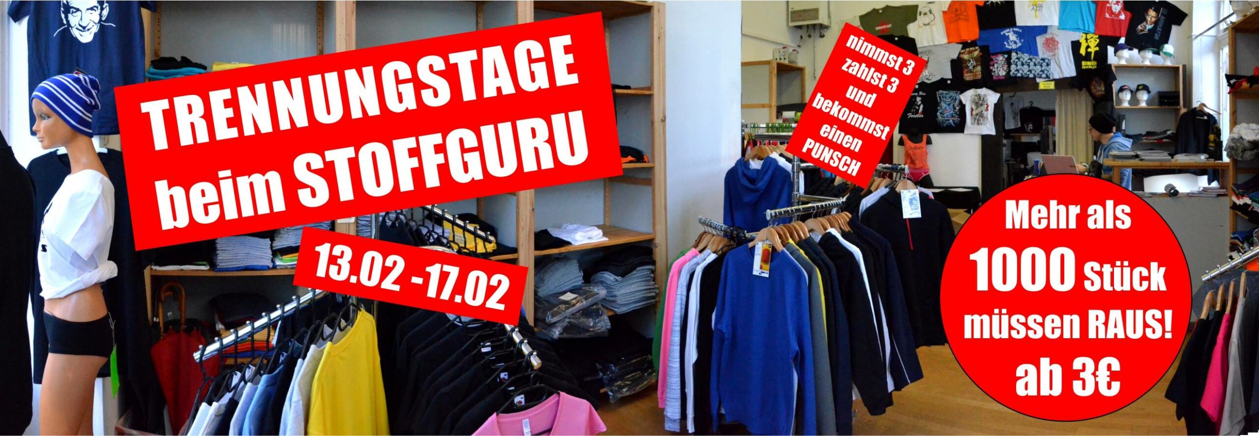 Punsch Abverkauf Muster Angebote